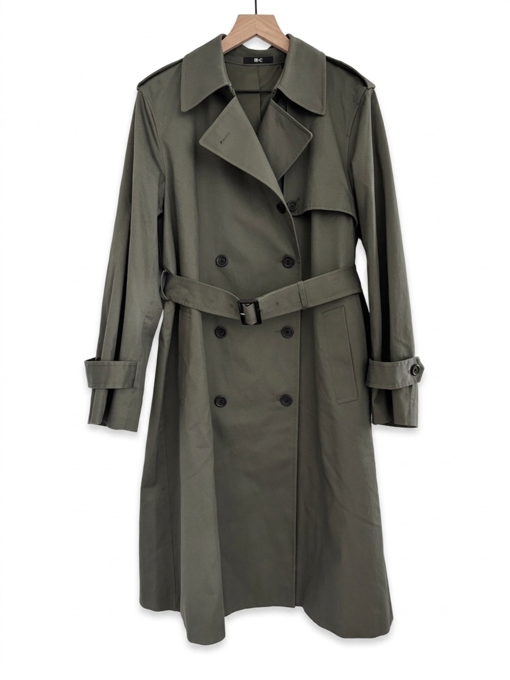 Uniqlo : C Olive Green Double-Breasted Trench Coat